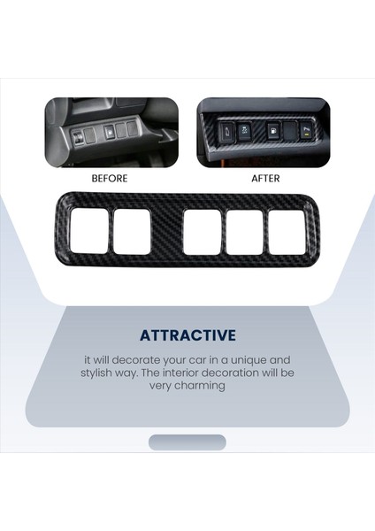 Nissan Navara NP300 Karbon Fiber Araba Far Anahtarı Düğmesi Döşemesi (Yurt Dışından) modelleri