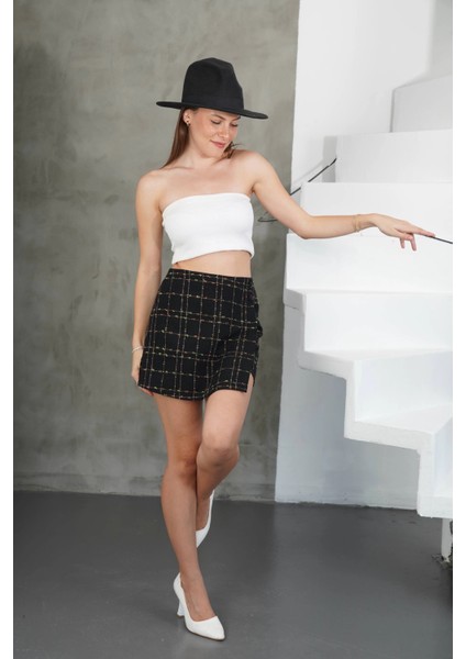 Iki Düğmeli Şort Etek Siyah H26414 fırsatları