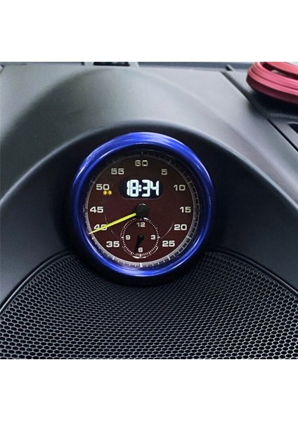 Porsche Için Saat Kronometre Süs Halkası Araba Aksesuarları, Siyah (Yurt Dışından) indirimleri