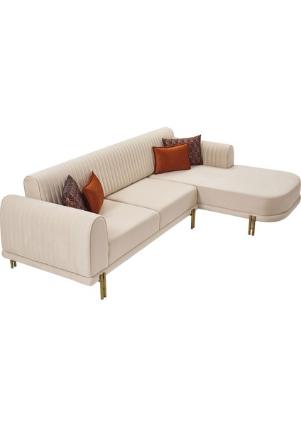 Luna Sağ Köşe Koltuk Krem fırsatları