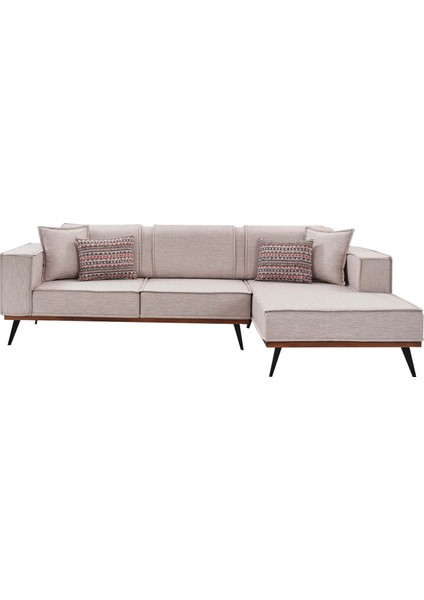 Melda Sağ Köşe Koltuk Krem