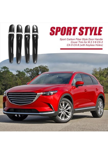 Mazda 2, 3, 6, Cx-3, Cx-5, Cx-9 Için Karbon Fiber Kapı Kolu Kapağı Döşemesi (Yurt Dışından) indirimleri