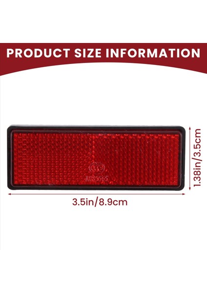 Motosikletler, Atv'ler ve Motosikletler Için Evrensel Dikdörtgen Kırmızı Reflektörler (Yurt Dışından) fırsatları