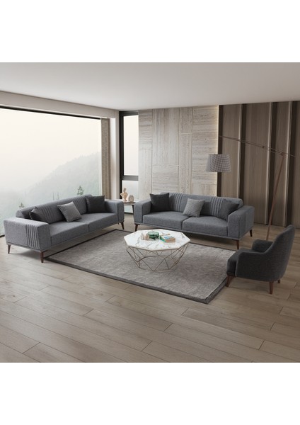 Regnar 3+3+1 Koltuk Takımı Gri