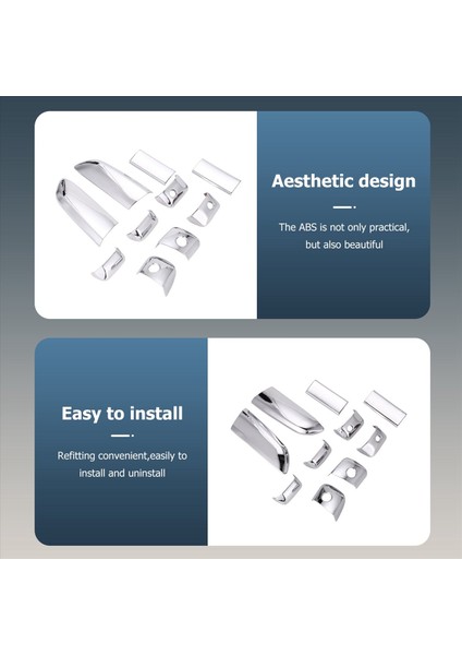 Toyota Hiace 2005-2015 Için 10 Adet Abs Krom Kapı Kolu Kase Paneli (Yurt Dışından) fiyatları