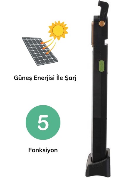 5 Fonksiyonlu Güneş Enerjisi Ile Şarj Olabilen 48 Ledli Işıldak,aydınlatma PR-3838 fırsatları