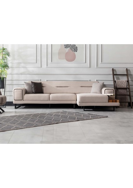 Viola Sağ Köşe Koltuk Krem