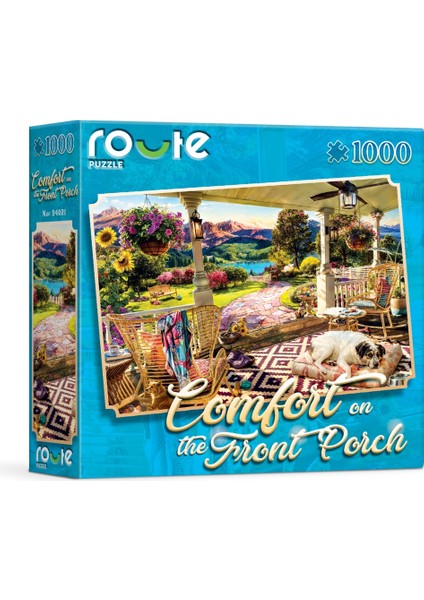 Puzzle 1000 Parça -- Ön Verenda'da Doğa ve Huzur Manzaralı Puzzle