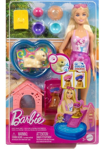 JBF35 Barbie Köpekçikle Havuz Partisi Oyun Seti