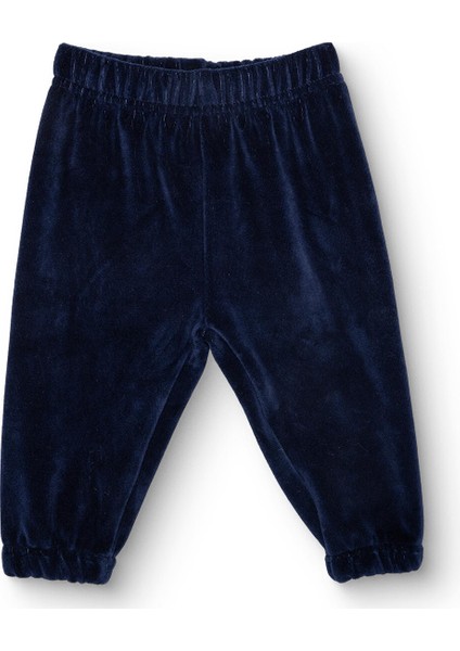 Erkek Bebek Kadife Eşofman Alt Lastikli Paça