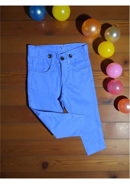 Klasik Kesim Ince Gabardin Pantolon - RN25PNT-MAVI-4 Yaş Mavi