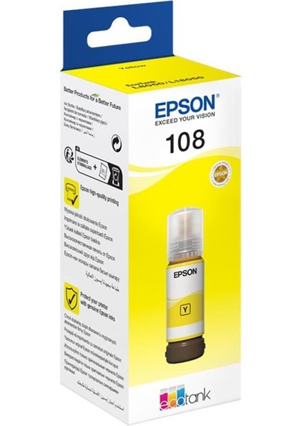 108 T09C4 Yellow Sarı Şişe Mürekkep T09C44A L18050-L8050