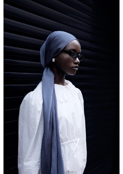 Şantuk Çift Taraflı Ipekli Şal Kot Mavi indirimleri