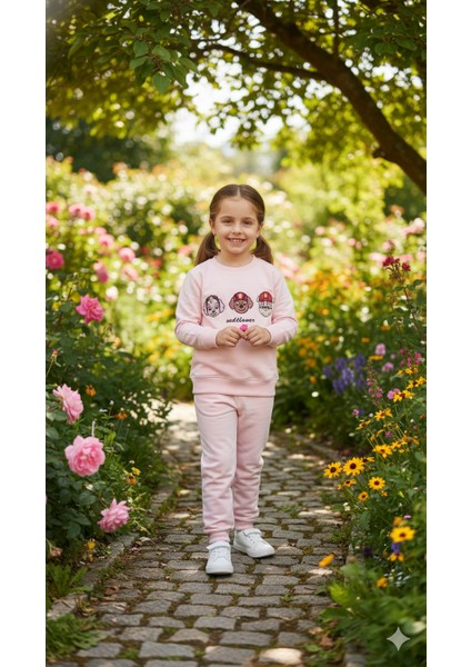 🐶 Kız Çocuk Paw Patrol Karakterli Nakış Detaylı Pamuklu Eşofman Takımı modelleri