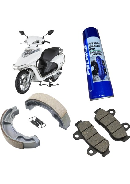 Mondial Fury 110 Ön Arka Fren Balatası Balata Sprey Hediye