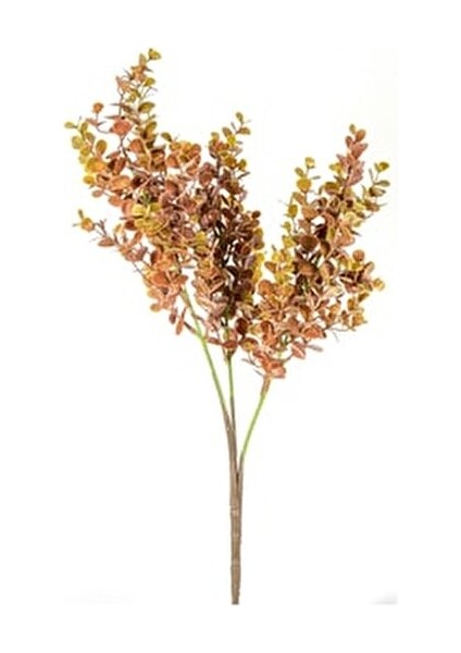 Yapay Okaliptus Demet Açık Kahve Plastik 55 cm Uzun Ömürlü Dekoratif Bitki