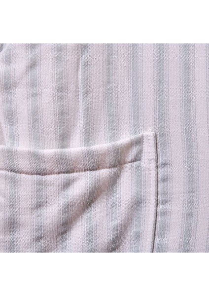 Soft Kimono Çizgili Erkek Bornoz - Beyaz / Mavi - S / M modelleri