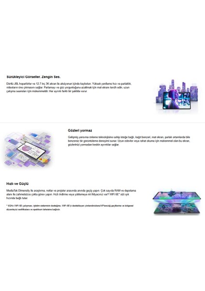 Idea Tab Pro Tablet - Dokunmatik 12.7inç 3k 144Hz Mat Ekran- 8gb Bellek - 256GB Depolama - Dolby Atmos® Dörtlü Jbl Hoparlörler + Lenovo Tab Kalem + Lenovo Kılıf + Onerous Ürünler fırsatları