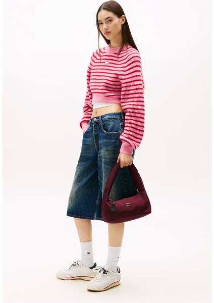 Kadın Urban Pofuduk Askılı Omuz Çantası - Bordo indirimleri