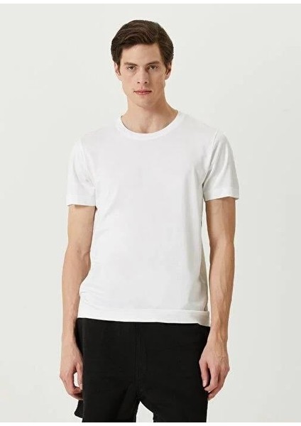 Unisex Basic Bisiklet Yaka Regular T-Shirt - Beyaz modelleri