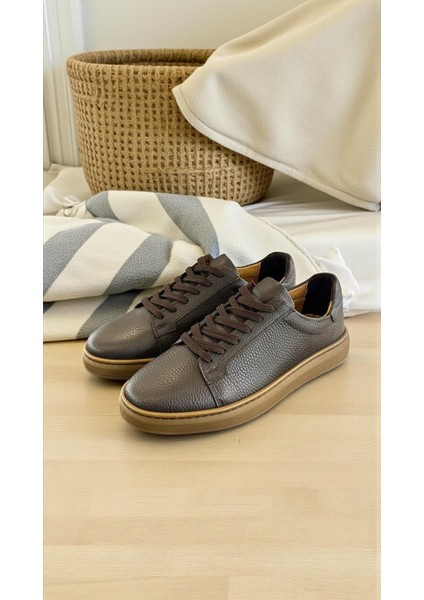 25122 Kahve Hakiki Deri Tam Ortopedik Casual Günlük Erkek Ayakkabı modelleri