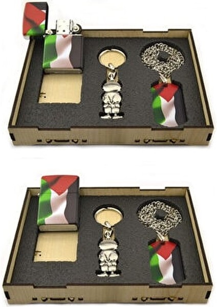 Filistin Bayrak 3 Li Armağan Seti