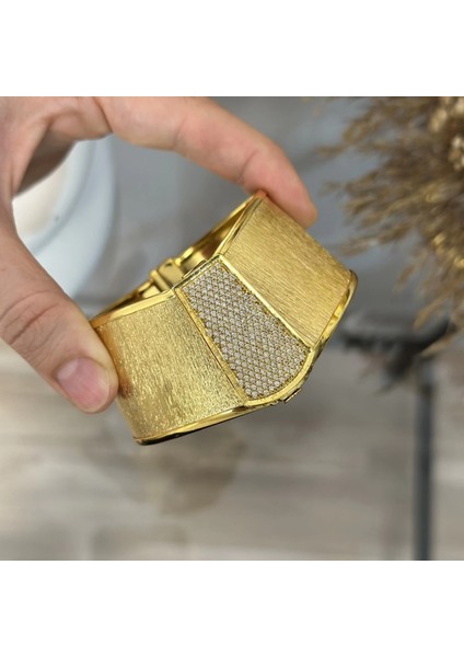 22 Ayar Geniş Taşlı Kumlu Trabzon Kelepçe