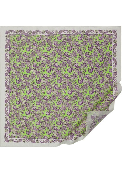 Ipekevi Mezopotamya Model 02 Desenli Tensel Eşarp Fıstık Yeşili Beyaz fiyatları