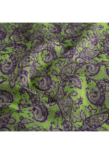 Ipekevi Mezopotamya Model 02 Desenli Tensel Eşarp Fıstık Yeşili Beyaz modelleri