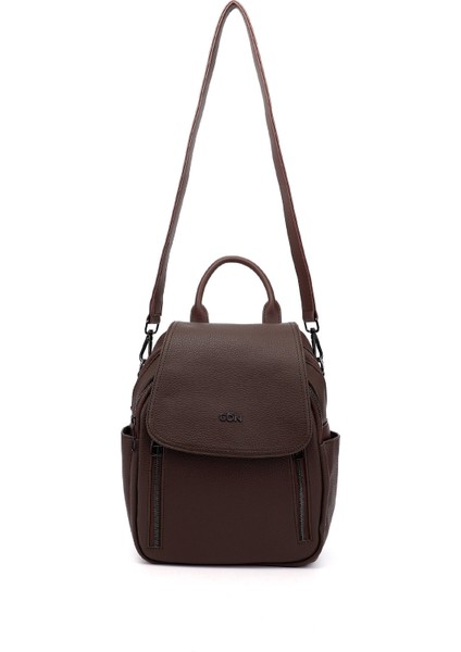 Kadın Kahverengi Omuz ve Sırt Çantası