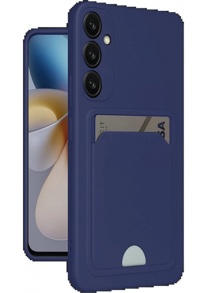 Samsung Galaxy M15 Kelvin Kartvizitli Silikon - Lacivert (K95)