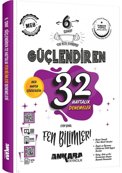6.sınıf Güçlendiren 32 Haftalık Fen Bilimleri Denemesi (Güncel Marif Model) modelleri