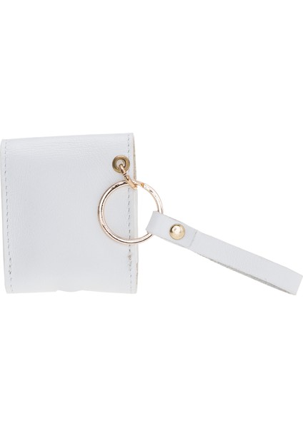 Apple Airpods 2.nesil Uyumlu Deri Kılıf Mai Snap F3 Beyaz modelleri