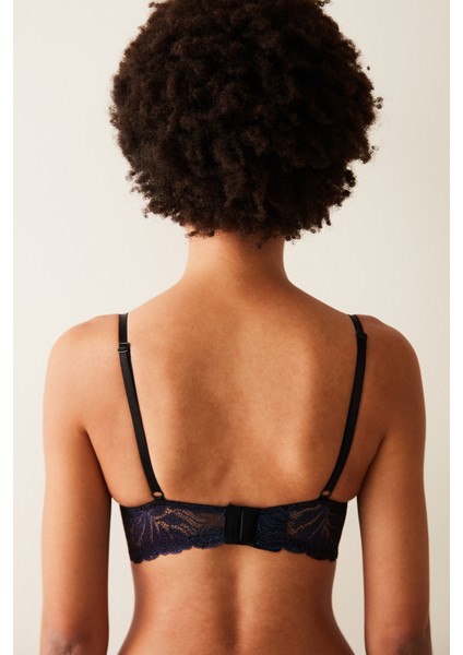 Hologram Dantel Detaylı Siyah Büstiyer modelleri