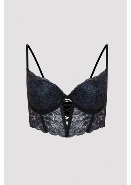 Hologram Dantel Detaylı Siyah Büstiyer fırsatları