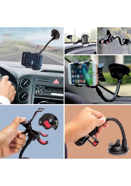 Akrobat Cama Sabitlenen Güçlü Vakumlu 360 Derece Dönen Tüm Modellere Uyan Oto Telefon Tutucu modelleri