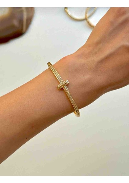 Gold Vip Model Zirkon Taş Kelepçe Bileklik fiyatları