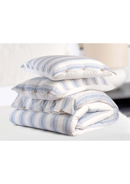 Naturel Pamuk Çift Kişilik Nevresim Seti Mavi fiyatları