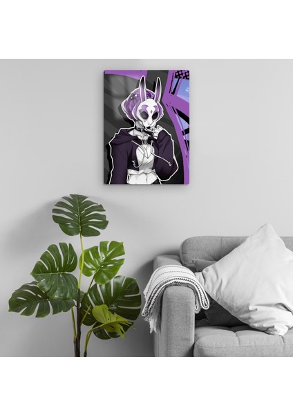 Neon White Metal Tablo Model 3