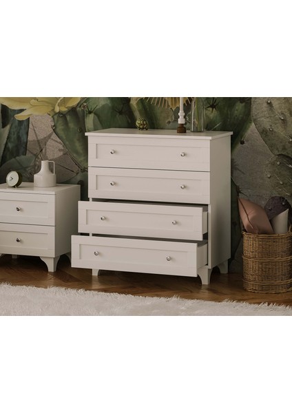 Smart 4 Çekmeceli Şifonyer Beyaz indirimleri