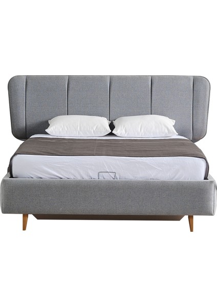Avesta Başlıklı Bazalı Karyola 160X200 Gri