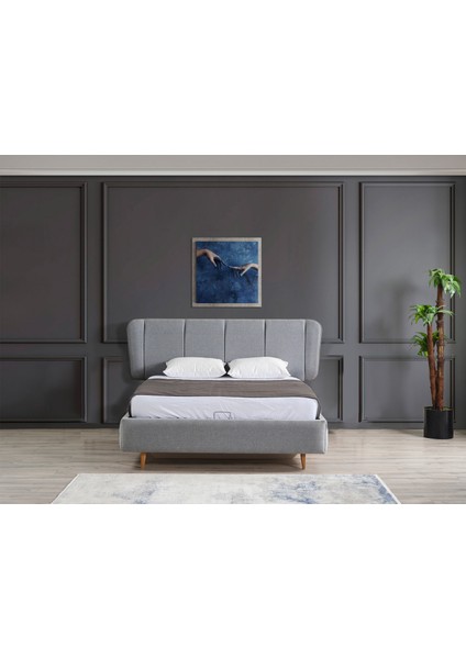 Avesta Başlıklı Bazalı Karyola 160X200 Gri fiyatları