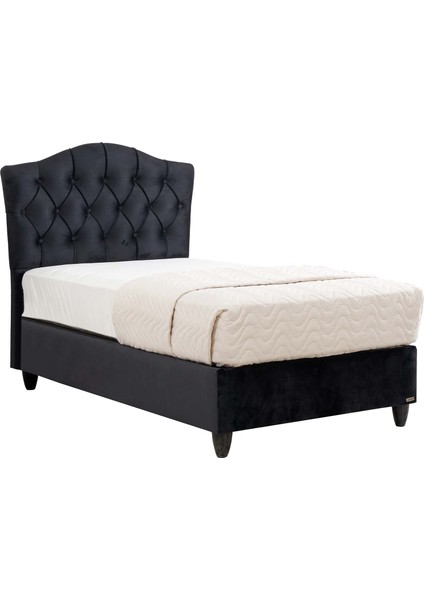 Truva Başlıklı Karyola 100X200 Siyah