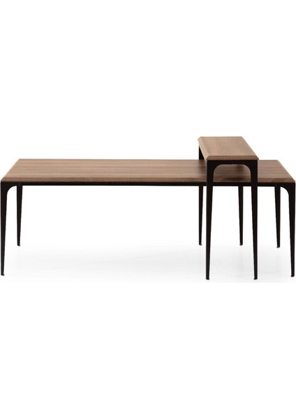 Amore Orta Sehpa Takımı Ceviz / Siyah