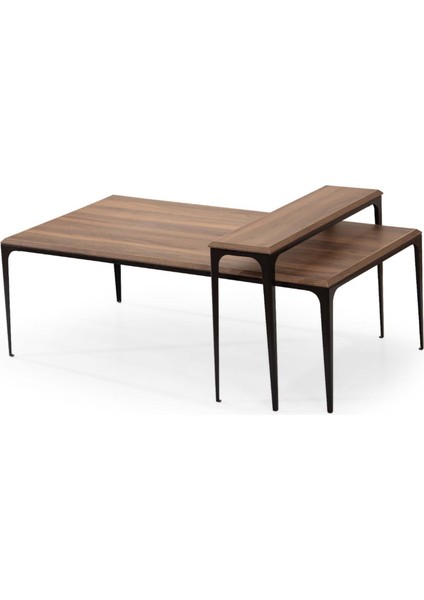 Amore Orta Sehpa Takımı Ceviz / Siyah fiyatları