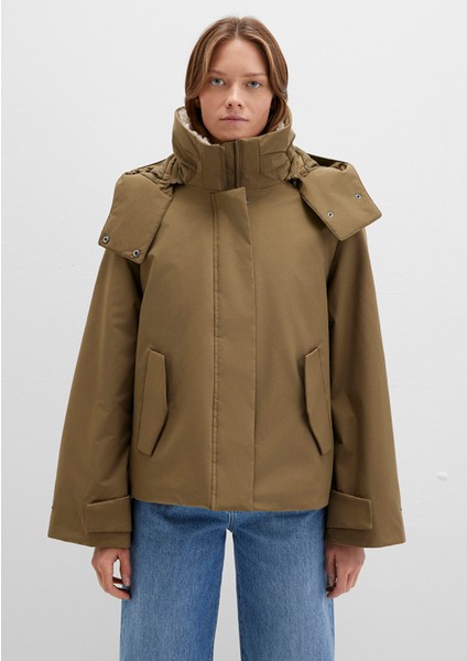 Suni Kürk Detaylı Kapüşonlu Haki Parka 1110759-71816 fırsatları