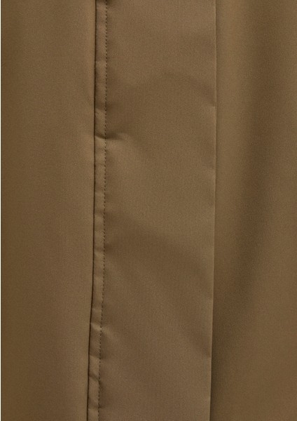 Suni Kürk Detaylı Kapüşonlu Haki Parka 1110759-71816