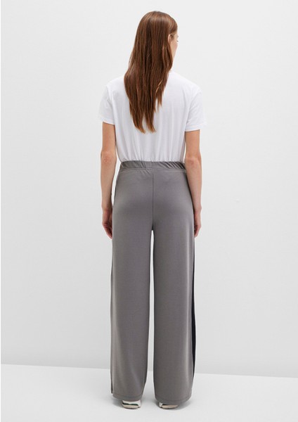 Şerit Detaylı Tencel Tm Modal Gri Eşofman Altı 1011104-82577