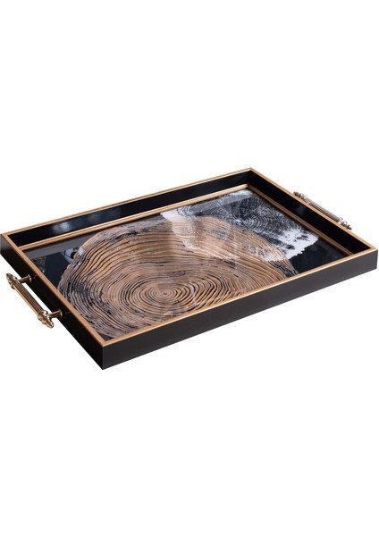 Dekoratif Kulplu Tepsi ST-6008