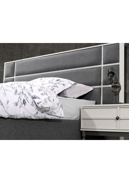 Salvo Başlıklı Bazalı Karyola 160X200 Antrasit fiyatları